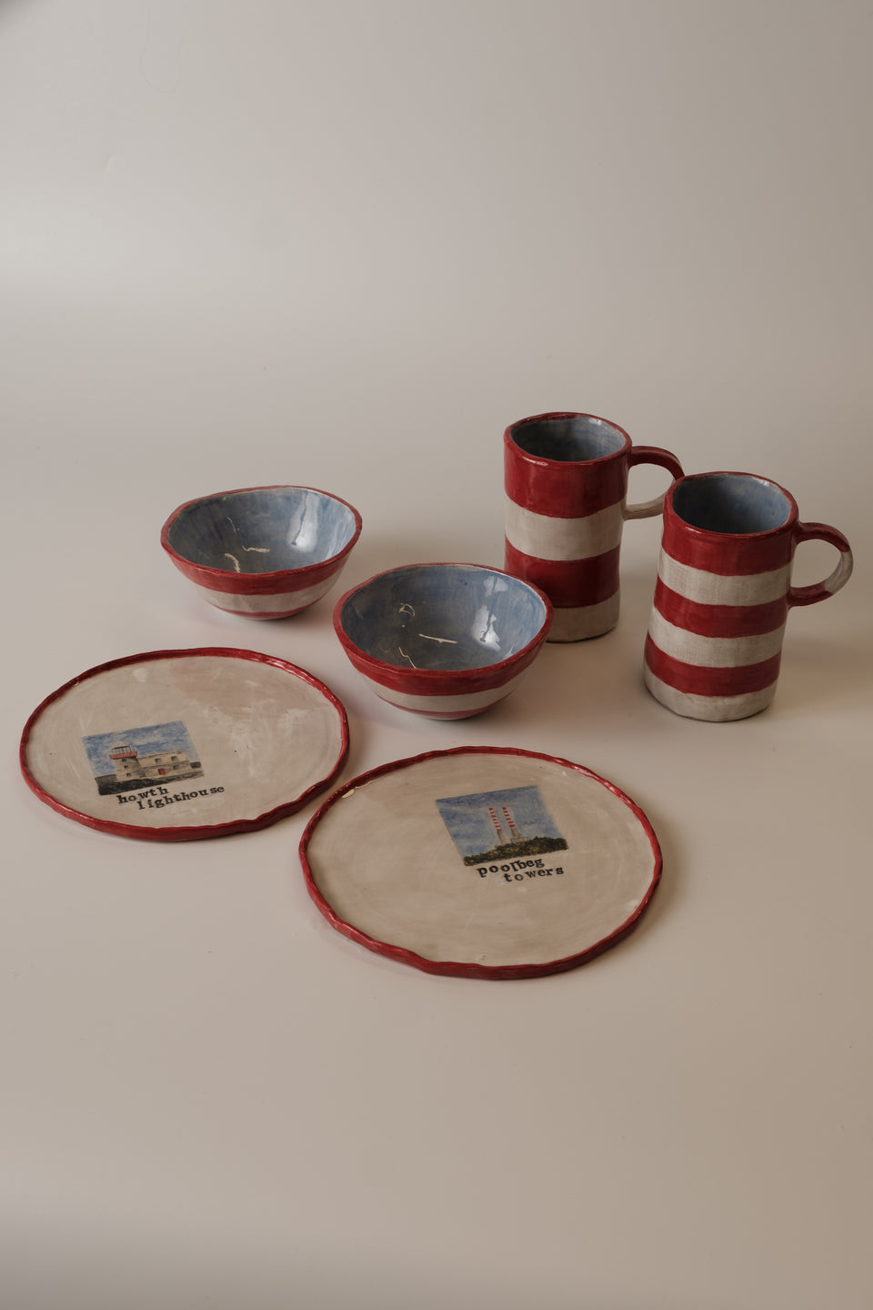 Poolbeg & Howth Lighthouse Ceramic Set